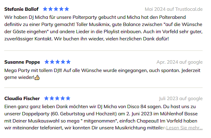 DJ Bewertungen Screenshot